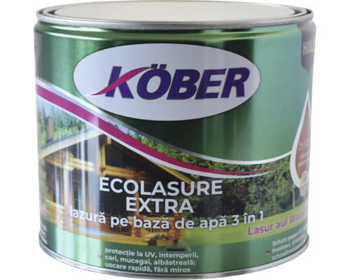 Lazură pe bază de apă Ecolasure Extra Köber castan 2,5 l