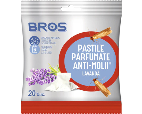 Hârtie de molii Bros cu parfum de lavandă, pachet de 20 de bucăți