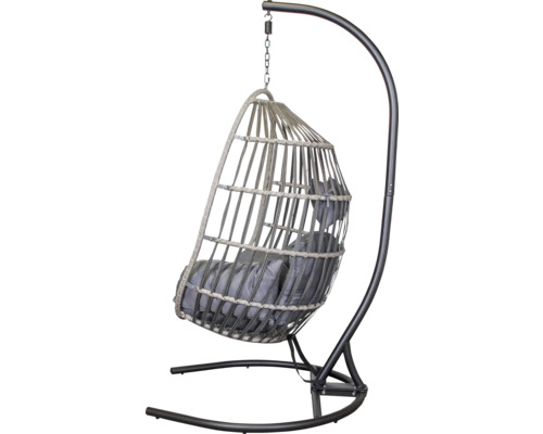 Scaun suspendat cu cadru și perne