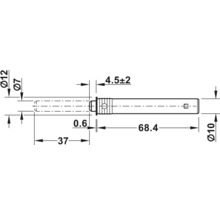 Desen tehnic al unui șurub cu dimensiuni