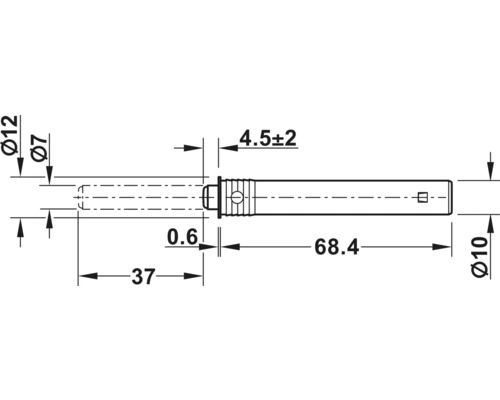 Desen tehnic al unui șurub cu dimensiuni