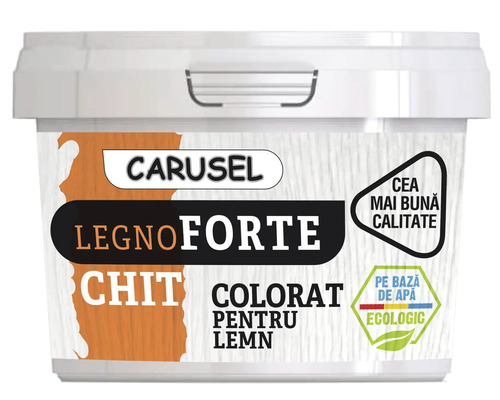 Chit colorat pentru lemn Carusel stejar 0,8 kg Recipient cu chit pentru lemn Carusel Legno Forte