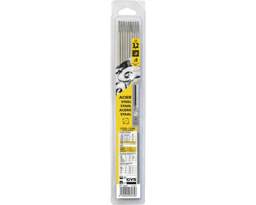 Pachet cu nouă baghete de sudură din oțel diametru 3,2 mm lungime 350 mm