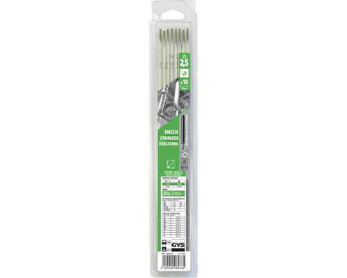 Pachet cu zece baghete de sudură din oțel inoxidabil, diametru 2,5 mm, lungime 300 mm
