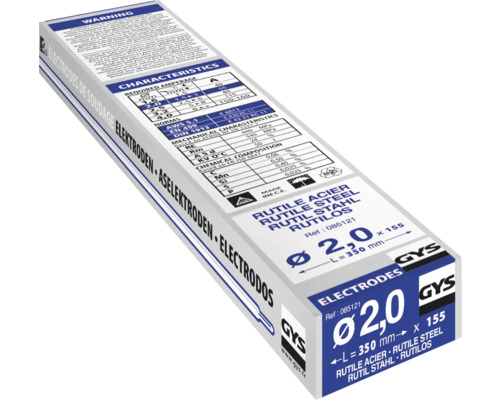 Ambalaj electrozi de sudură cu rutil, cu diametrul de 2,0 mm și lungimea de 350 mm