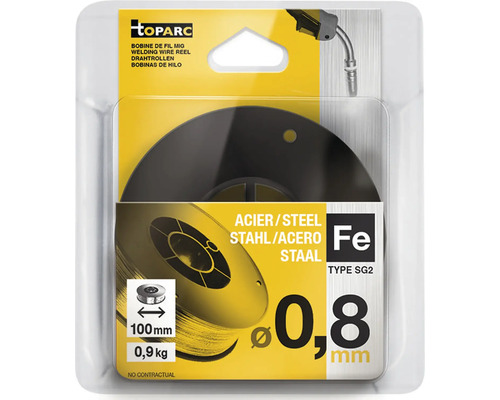 Bobină de sârmă de sudură Toparc, diametru 0,8 mm, greutate 0,9 kg
