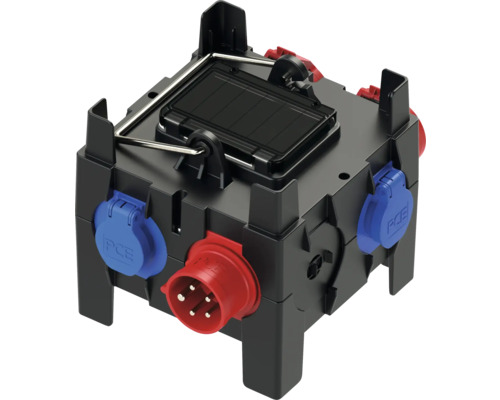 Cub de distribuție a energiei electrice cu prize și mâner