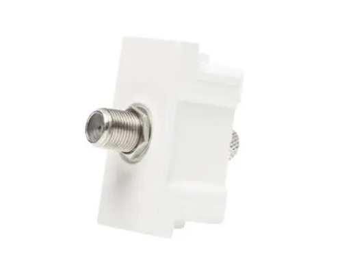 Priză TV conector F Moda Voice, 1 modul, alb lucios Priză TV conector F Moda Voice, 1 modul, alb lucios