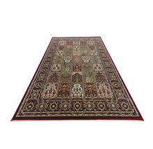 Covor oriental dreptunghiular cu bordură și model floral