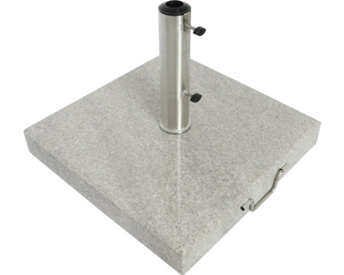 Suport pătrat pentru umbrelă de soare din granit cu tub din oțel inoxidabil