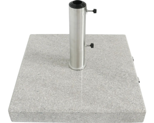 Suport de umbrelă pătrat din granit cu tub din oțel inoxidabil
