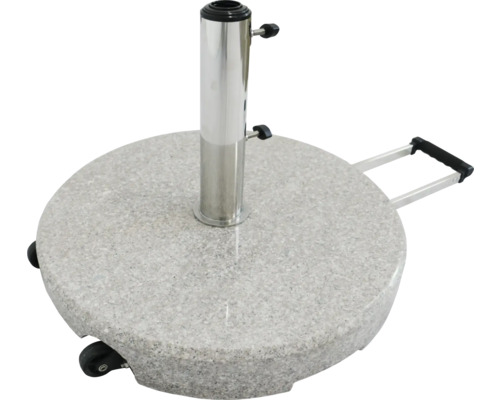 Suport de umbrelă de soare din granit cu role și mâner