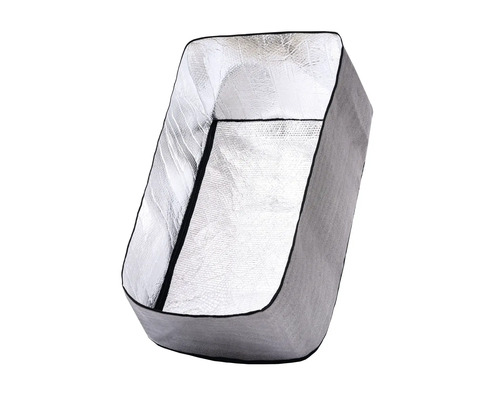 Cutie izolatoare din material textil cu înveliș de aluminiu