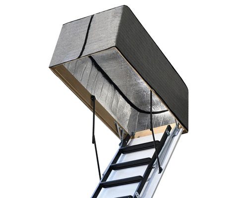 Scară de pod izolată deschisă cu scară