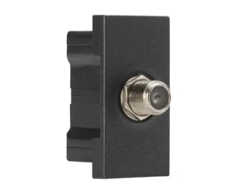 Priză TV conector F Moda Voice, 1 modul, antracit mat Priza de antenă pentru cabluri coaxiale