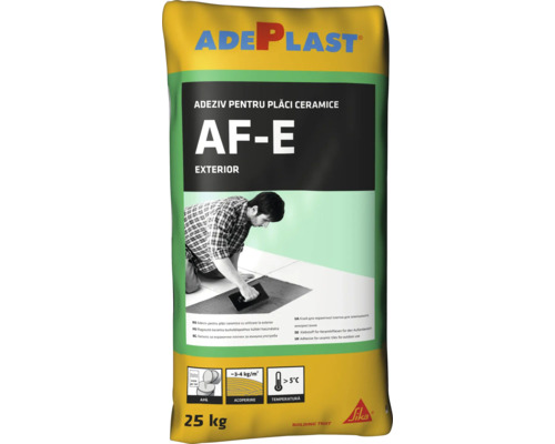 Adeziv ADEPLAST de exterior pentru gresie și faianță 25 kg Adeziv pentru plăci ceramice Adeplast AF-E Exterior sac de 25 kilograme