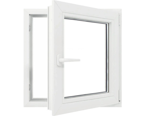 Fereastră din plastic albă deschisă