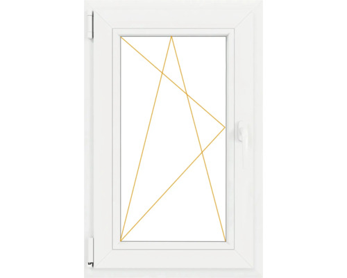 Fereastră din plastic alb cu mâner