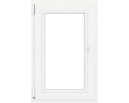 Fereastră PVC termopan Q60 4 camere 56x86 cm albă deschidere dublă stânga Fereastră albă din plastic pentru instalare în locuință