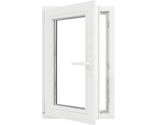 Fereastră deschisă din plastic cu mâner