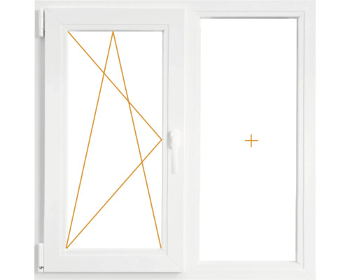 Fereastră din plastic cu funcție de deschidere și înclinare și geam fix