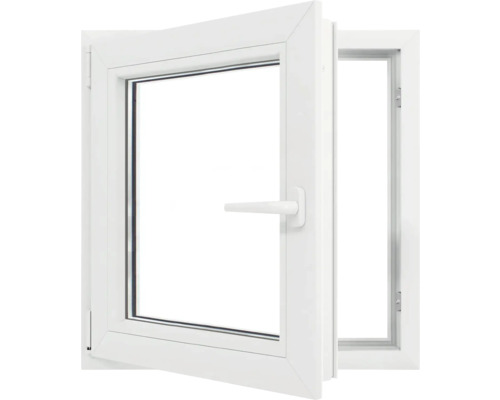 Fereastră deschisă din plastic cu mâner