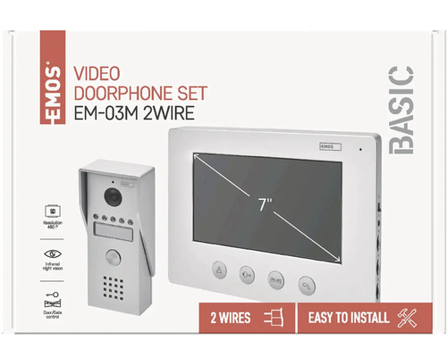Set interfon video EMOS EM-03M cu două fire