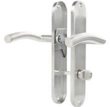 Mânere ușă cu șild Pertura Elin 72/240 mm oțel inoxidabil, pentru ușă baie/toaletă (WC)
