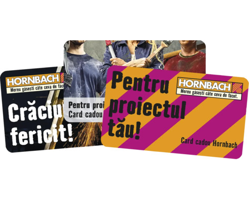 Card cadou HORNBACH cu diferite motive la alegere (trimis prin e-mail)