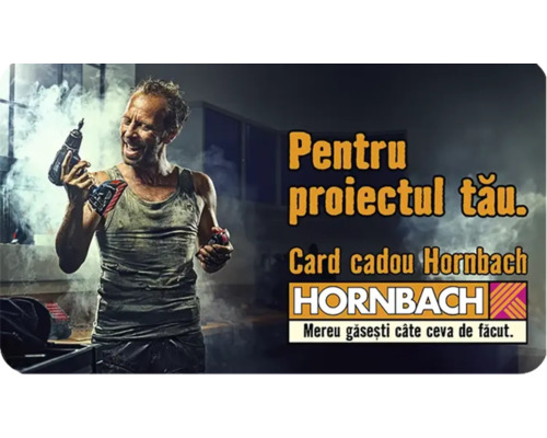 Card cadou Hornbach cu meșter și burghiu