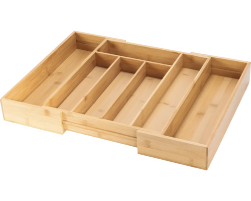 Organizator pentru tacâmuri din lemn cu compartimente multiple