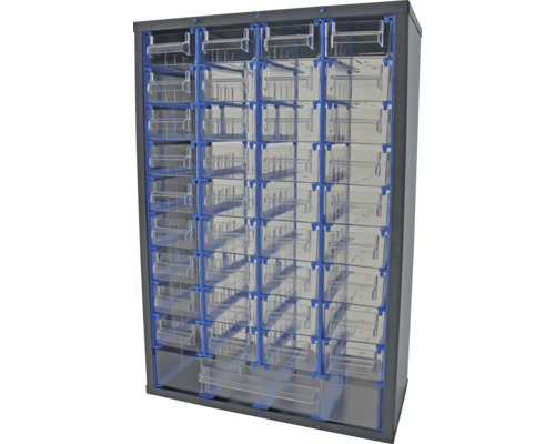 Cutie depozitare piese mici, 37 casete Dulap cu sertare transparente pentru depozitarea pieselor mici
