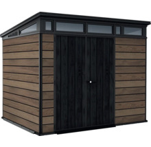 Căsuță de grădină cu ușă dublă și ferestre