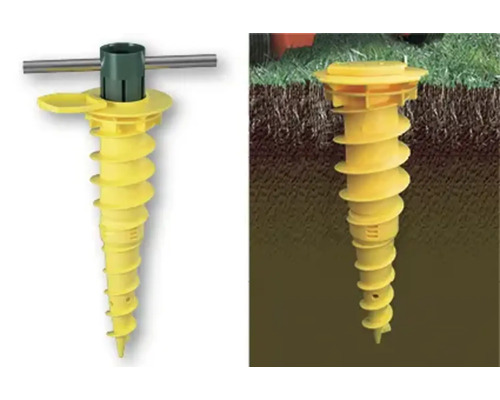 Ancoră de pământ cu filet pentru înșurubare în pământ
