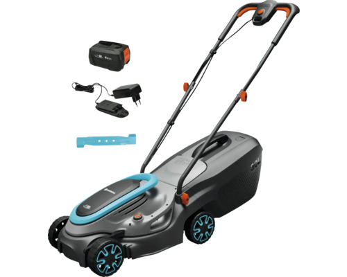 Mașină de tuns iarba pe bază de acumulator Gardena PowerMax 32/18V, lățime tăiere 32cm, incl. 1xacumulator și încărcător