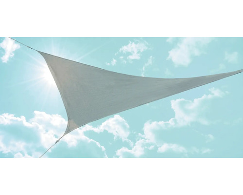 Copertină terasă triunghiulară Coralie HDPE 135 g/m² gri 360x360x360 cm