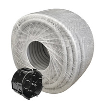 Pachet tub flexibil Dietzel Ø20mm (diam. ext.), lungime 50m & 10 doze zidărie 70mm
