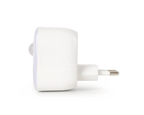 Lumină de priză albă cu senzor de mișcare