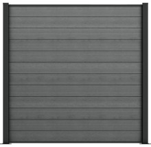 Element de gard WPC cu scânduri orizontale și cadru