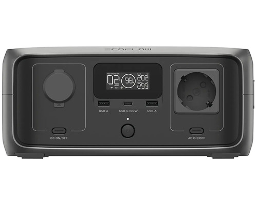 Ecoflow Powerstation cu USB-A, USB-C și priză