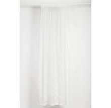 Șal decorativ alb cu bandă de încrețire pentru agățat