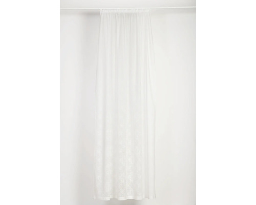 Perdea cu rejansă Artemis albă 300x260 cm Șal decorativ alb cu bandă de încrețire pentru agățat