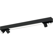 Plafonieră LED neagră cu spoturi