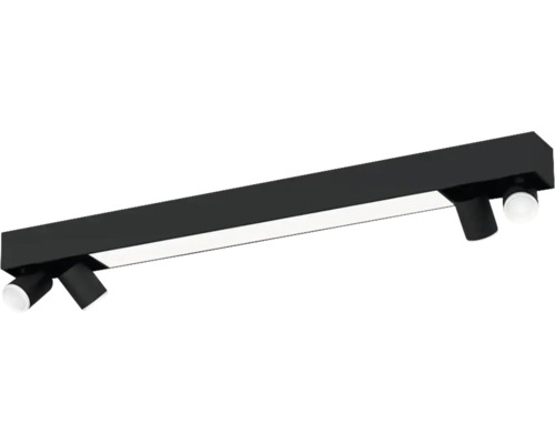 Plafonieră LED neagră cu spoturi