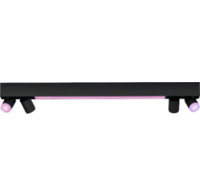 Șină LED neagră cu două spoturi pentru montare pe tavan