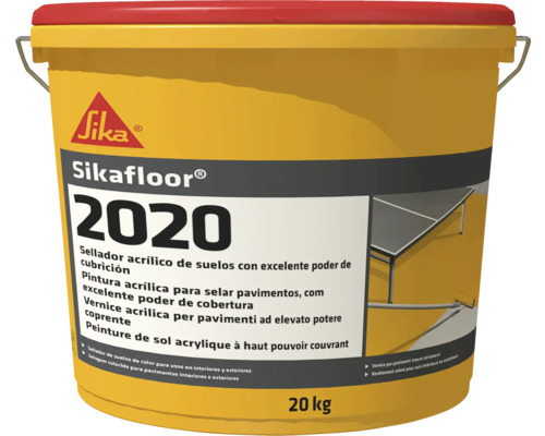 Vopsea acrilică Sikafloor 2020 Sport gri 20 kg Găleată etanșant acrilic pentru podea Sikafloor 2020 cu un conținut de 20 de kilograme