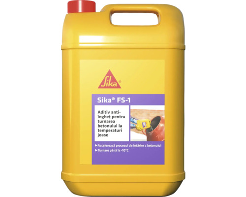 Aditiv antigel Sika FS-1 pentru beton, în canistră galbenă