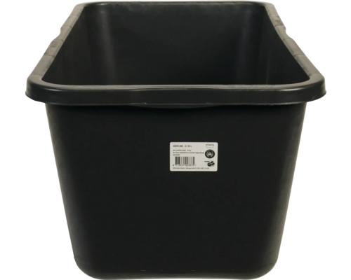 Cadă de mortar rectangulară din plastic cu mânere, capacitate 65 litri