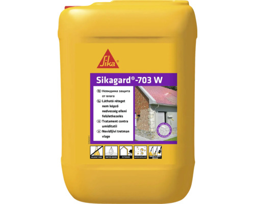 Hidrofobizant pentru fațade Sikagard 703 W 5 kg Sikagard 703 W produs de protecție a fațadei într-un recipient galben