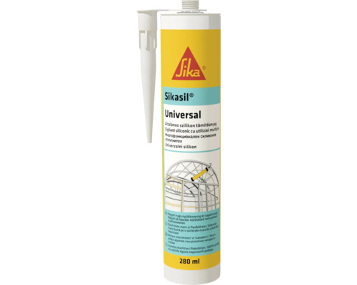 Silicon universal Sikasil transparent 280 ml Silicon universal Sikasil, 280 mililitri